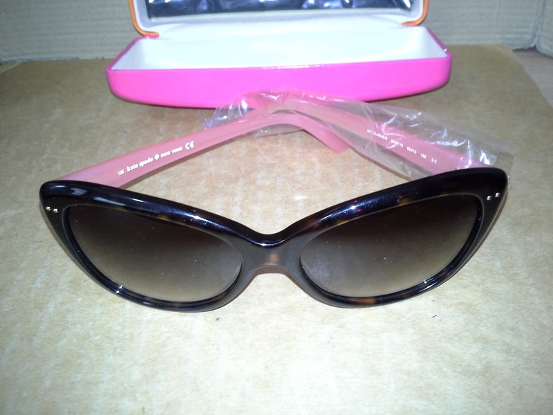 Kate Spade NY Pink/ Brown Tortoise Cat Eye sunglass Angelique/S 0JUHY6 55 16 135 gallery
