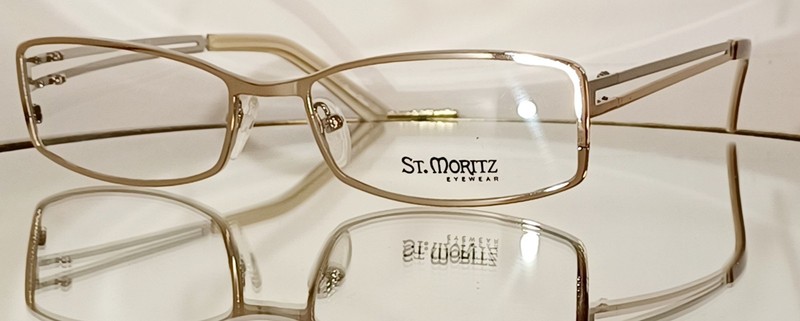 Vintage Original ST. MORITZ CYBER 820 Eyeglasses GOLD/SILVER New Metal 52-17-130