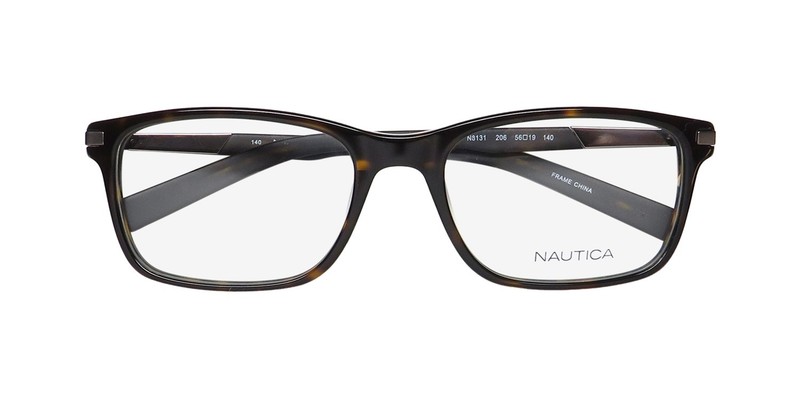 NEW NAUTICA N8131 EYEWEAR 56-19-140 206 FULL-RIM RECTANGULAR PLASTIC TORTOISE gallery
