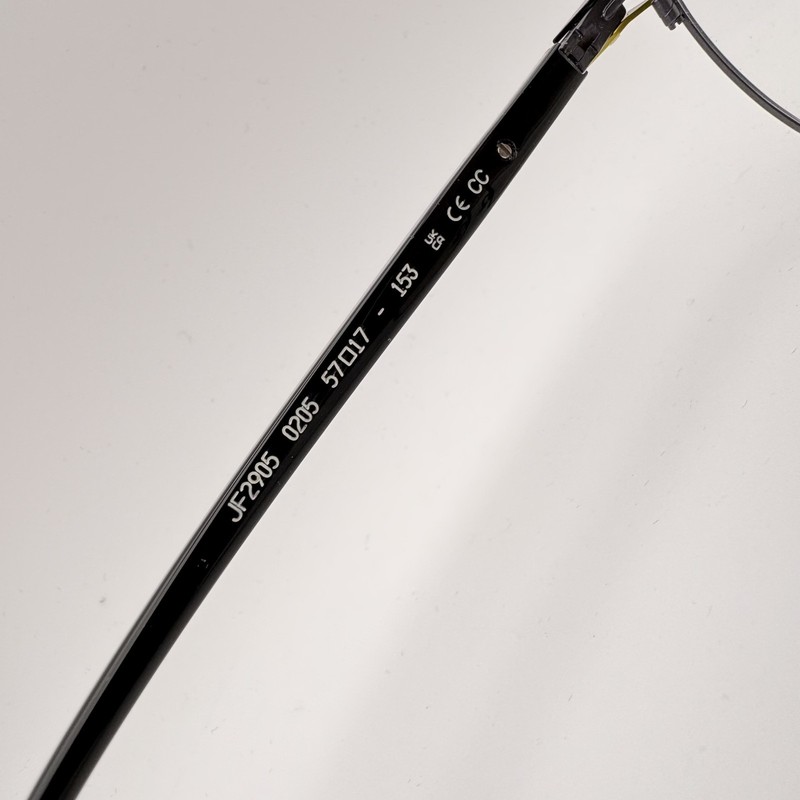 J.F. REY JF2905 0205 Stainless Steel Black & Yellow Square Eyeglasses 57mm NEW gallery