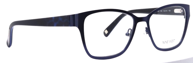 Nine West NW1059 434 Navy W-Cheetah Womens Cat Eye Eyeglasses 52-16-135 B:40 gallery