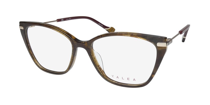 NEW YALEA VYA024 HYPATIA EYEGLASSES PLASTIC FULL-RIM BROWN 54-16-135 0XAP WOMENS