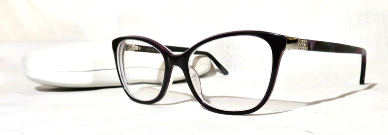 St. Moritz Sydney Eyewear 54-17-140 Plum eyeglass frame Rhinestone sides