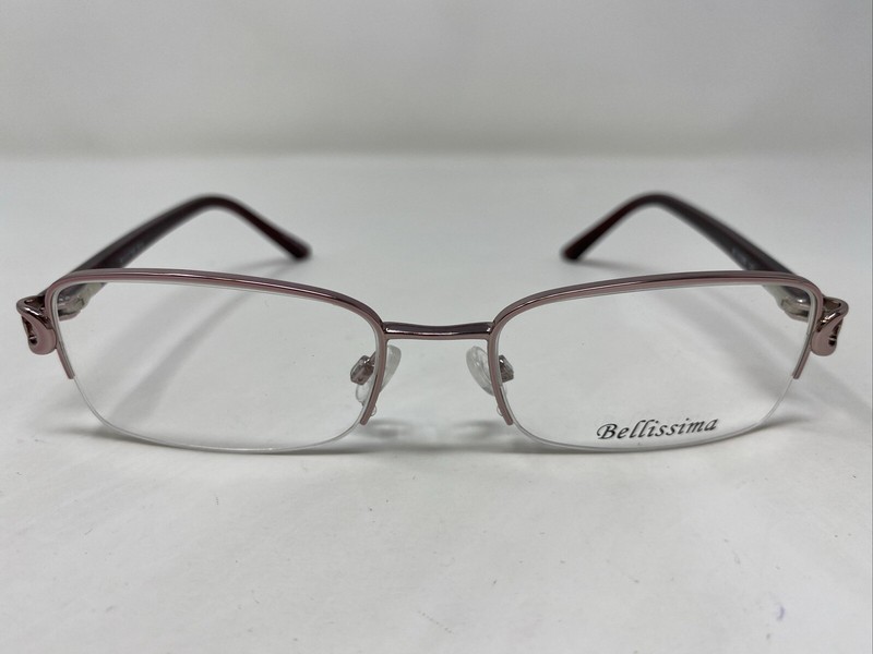 Bellissima BL 1032BL 3113 51-17-135 Lilac Half Rim Metal Eyeglasses Frame CK32