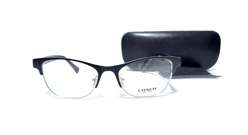 COACH HC 5074T 9239 SATIN BLACK / SILVER RX EYEGLASSES 52-17-135 HC5074 W/CASE gallery