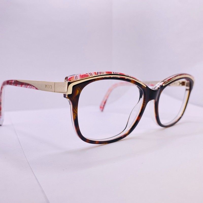 Emilio Pucci Eyeglasses Sunglasses Frames EP 5037 052 53 [] 16 135 Red Gold