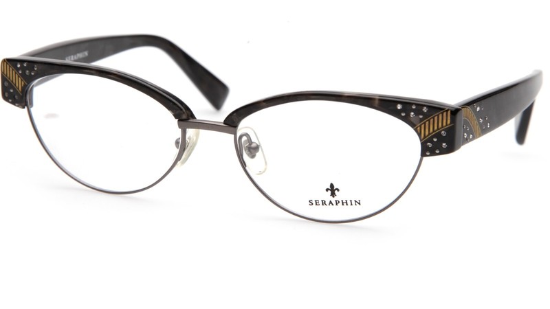 New SERAPHIN CAVELL / 8654 Black Pearl Eyeglasses 54-16-140mm B37mm
