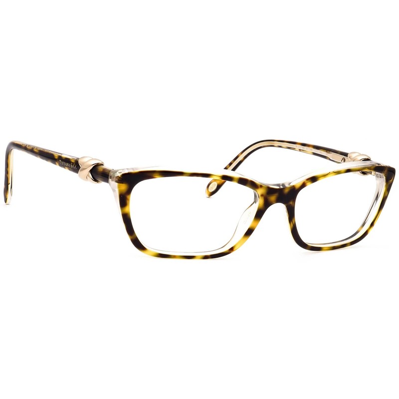 Tiffany & Co. Eyeglasses TF 2074 8155 Blonde Havana/Gold Cat Eye Italy 52-16 135