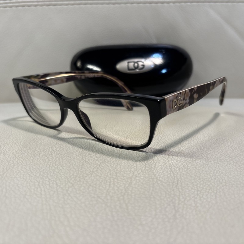 Dolce&Gabbana D&G 3204 Reading Glasses 55-16-140 Black Floral Arm gallery