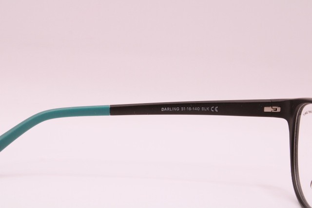 NEW ECO DARLING BLK MATTE BLACK BLUE AUTHENTIC EYEGLASSES 51-16 gallery