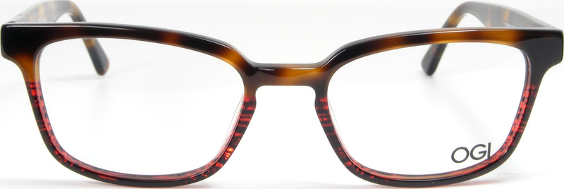 OGI HERITAGE 7166 2081 Tortoise / Cardinal Red Eyeglasses Frame 50-18-145 Japan