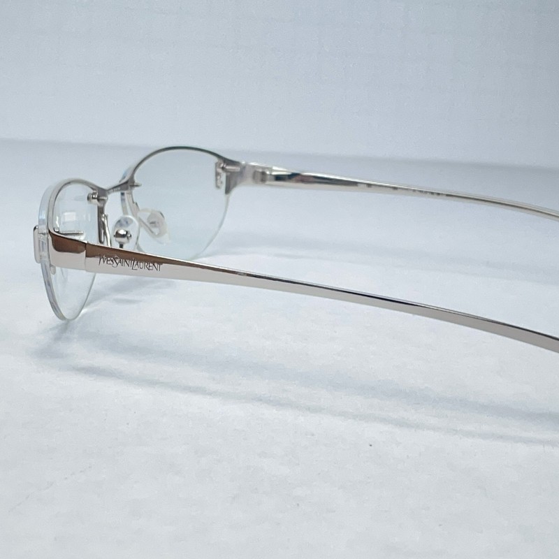 Yves Saint Laurent Eyeglasses Frames YSL 2038 YB7 Silver Half Rim 140 Italy gallery