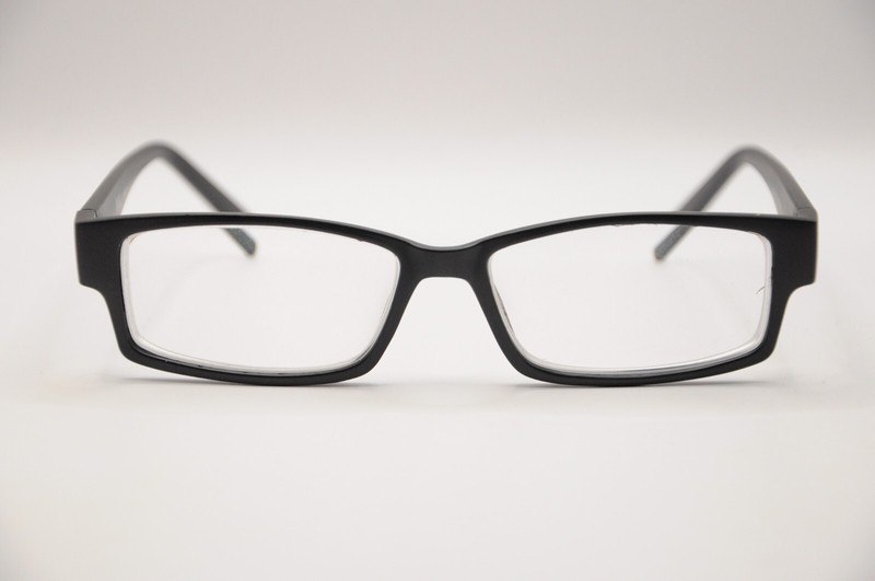REVEL REGENT 31-P1957 RECTANGULAR EYEGLASS FRAMES BLACK 54-15-140 USED*