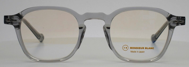 MONSIEUR BLANC Dominique C765 Crystal Grey Mens Square Eyeglasses 47-24-148 B:42 gallery