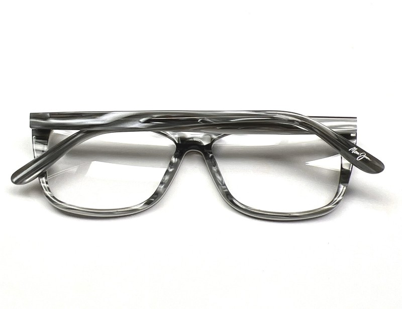 Maui Jim MJO 2113-02D Eyeglasses Glasses Black on Gray Horn 53-14-135 gallery