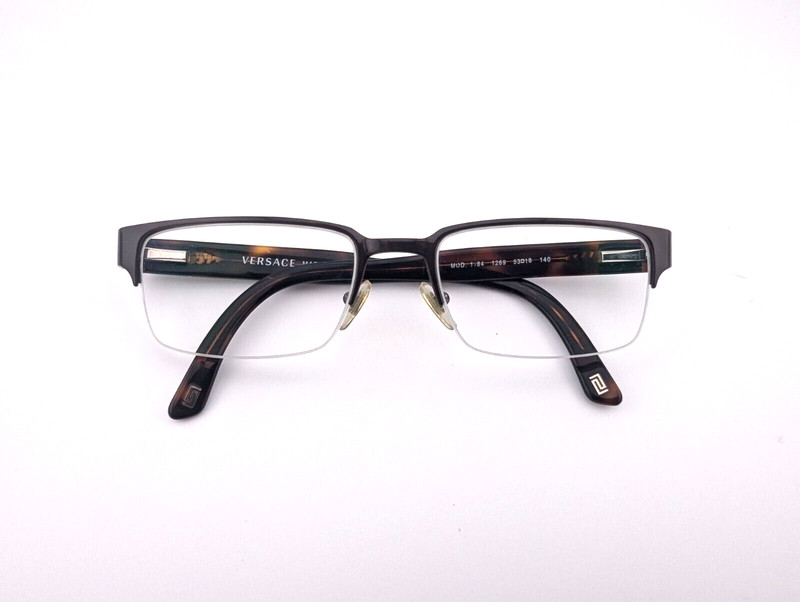 Versace Eyeglasses Frames Only, MOD. 1184 1269, 53-18-140, Brown, Made in Italy