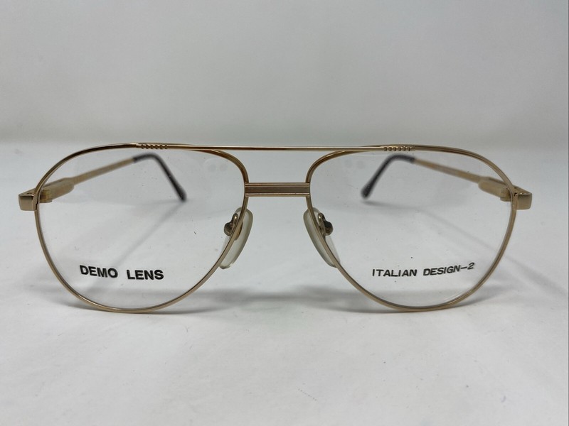 Italian Design 4 ROYAL CROWN 58-17-140 Gold Full Rim Eyeglasses Frame TA99