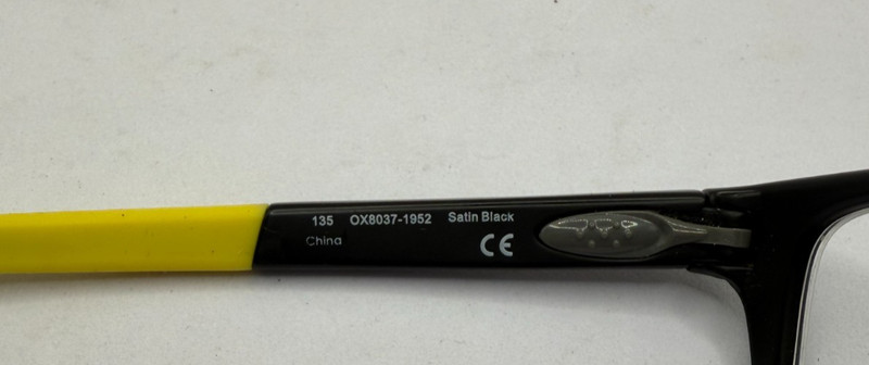 OAKLEY FRAMES ONLY EYEGLASSES CROSSLINK OX8037-1852 BLACK YELLOW 52-18-135 gallery