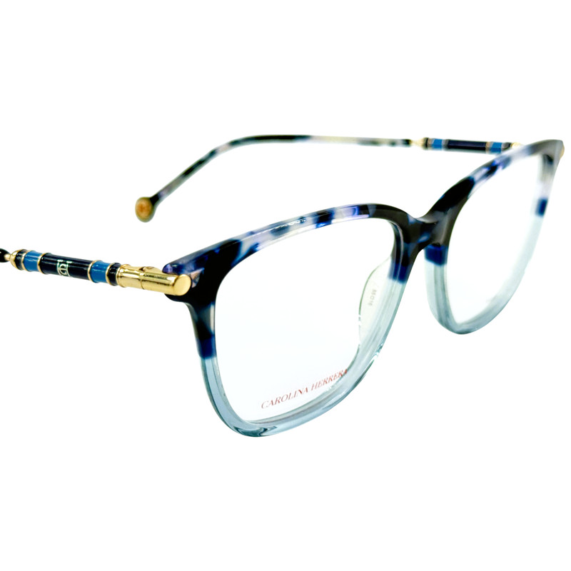 Carolina Herrera CH 0027 Womens Plastic Eyeglass Frame 0IPR Havana Blue 55-16 gallery