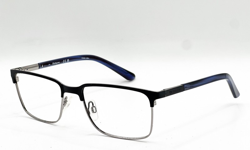 DRAGON DR2015 002 POLISHED BLACK/NAVY HORN AUTHENTIC EYEGLASSES 57-19