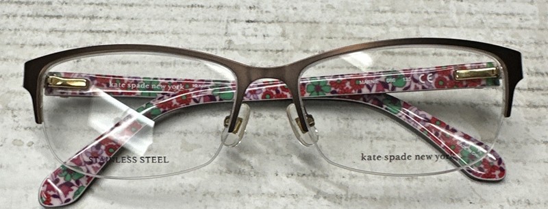 New KATE SPADE MARNIE Eyeglasses 0086 Dark Havana 53-15-135 mm Rimless