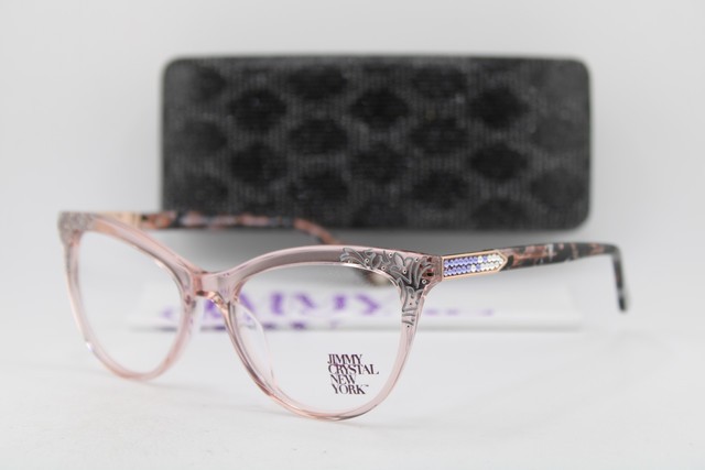 NEW JIMMY CRYSTAL NEW YORK BALI TEA BROWN HAVANA GOLD AUTHENTIC EYEGLASSES 53-17