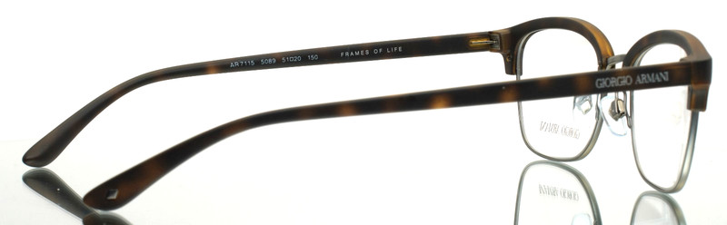 GIORGIO ARMANI AR7115 5089 Tortoise Gunmetal Mens Eyeglasses 51-20-150 B:37 gallery