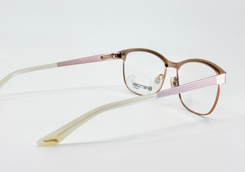 NEW BRENDEL 922033 20/GLD Gold White Womens Browline Eyeglasses 54-15-135 B:40 gallery