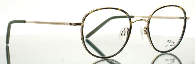 JAGUAR 33714 8100 Gold Havana Mens Round Full Rim Eyeglasses 49-21-145 B:42 A gallery