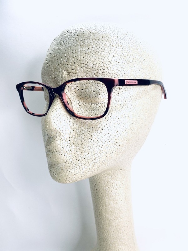 New Calvin Klein Eyeglasses Wayfarer Pink Brown Tortoise CKJ304 621 52 17 135 gallery