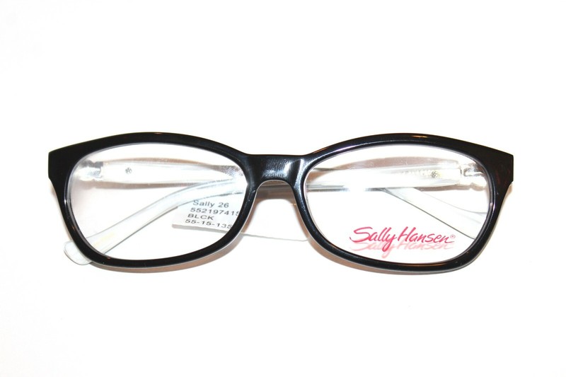 BRAND NEW SALLY HANSEN SH26 BLCK BLACK EYEGLASSES WOMENS RX FRAMES 55-15-135 MM gallery