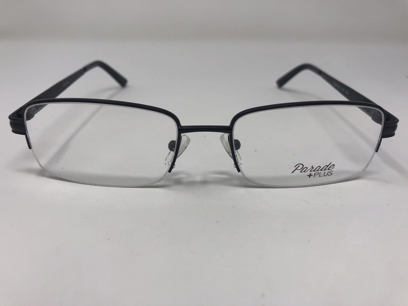Parade Plus Eyeglasses Frames 2026 Metal Black 18-140 Half Rim FK09