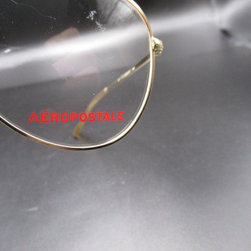 Aeropostale AEL0513 Gold Metal Aviator Eyeglass Frames 52-17-140 Pilot Style gallery