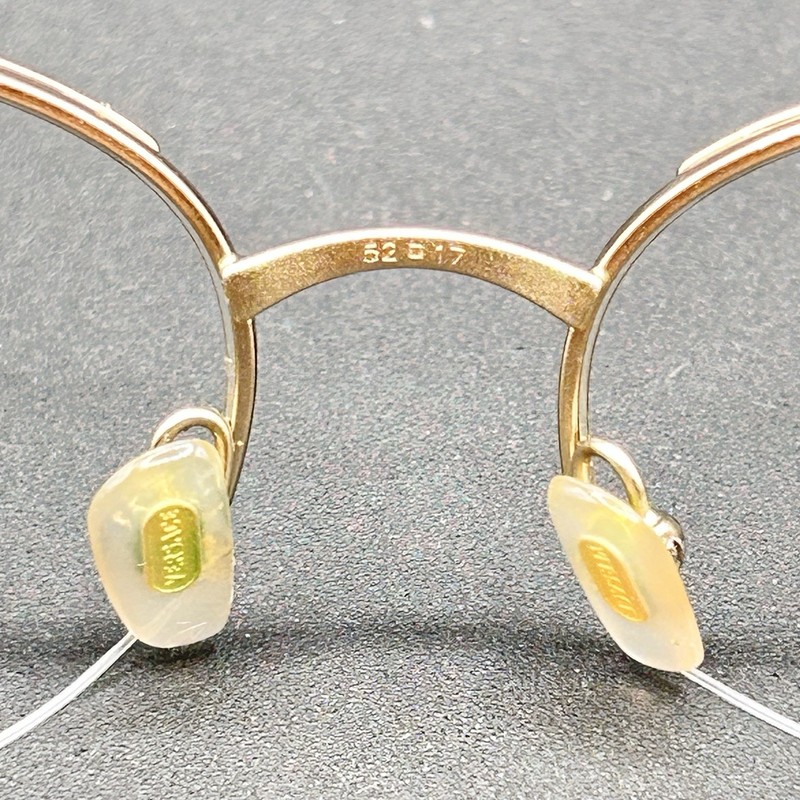 Versace 1247 1252 Half-Rim Eyeglasses Frame Black Gold 52-17-140 Italy Used gallery