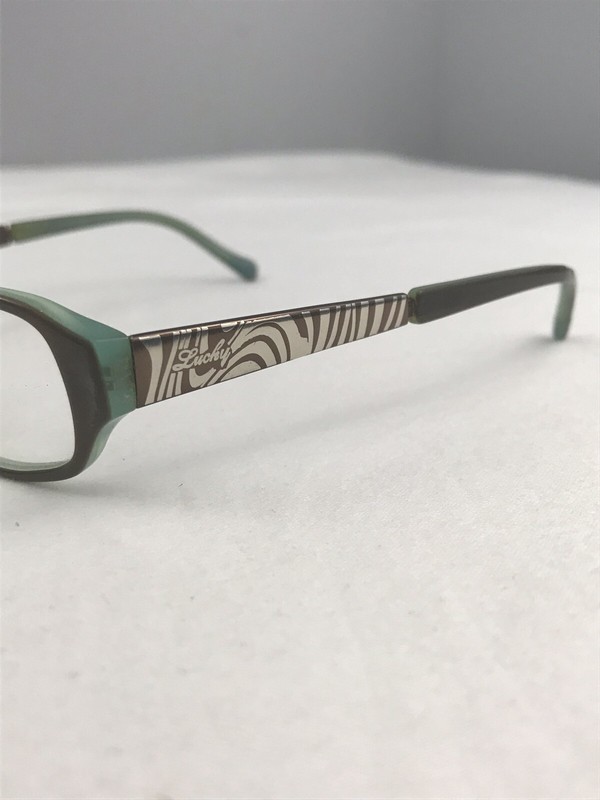 Lucky Brand Lucky Me Jade Eyeglass Frames Brown Blue Teal 46-16-125 gallery