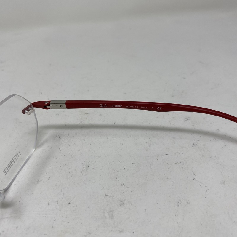 Ray-Ban LITEFORCE ITALY RB8765 1215 53-17-145 RED RIMLESS EYEGLASSES 298A gallery
