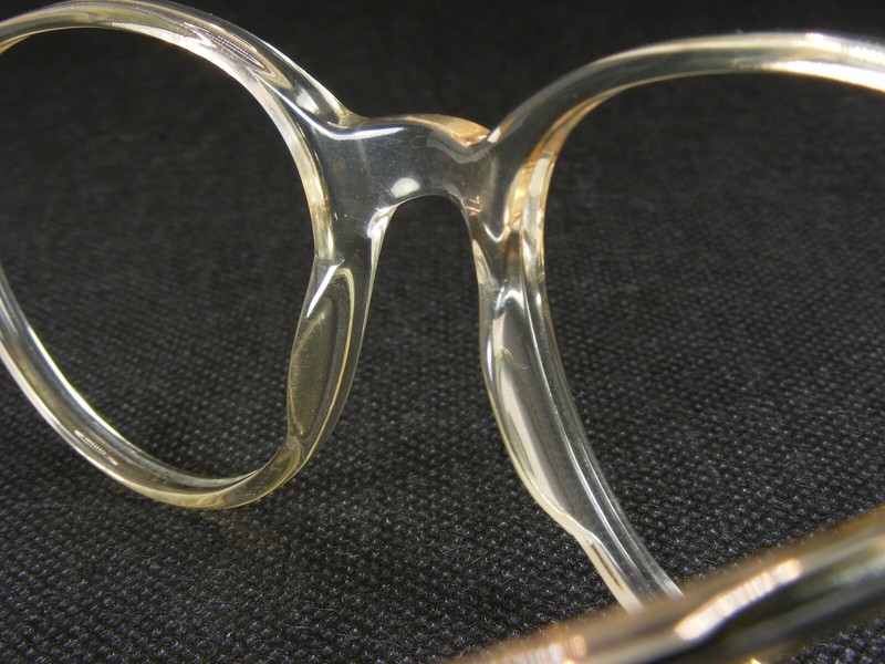 Vintage MEITZNER CALW 157 Clear Transparent UNIQUE RARE EYEGLASSES 50-19-135mm gallery