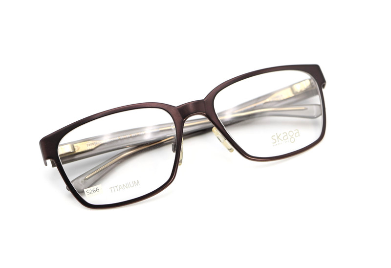 SKAGA 3755-U JOAKIM 201 Satin Brown 56-20-140 TITANIUM Frames Flex Hg ITALY S266