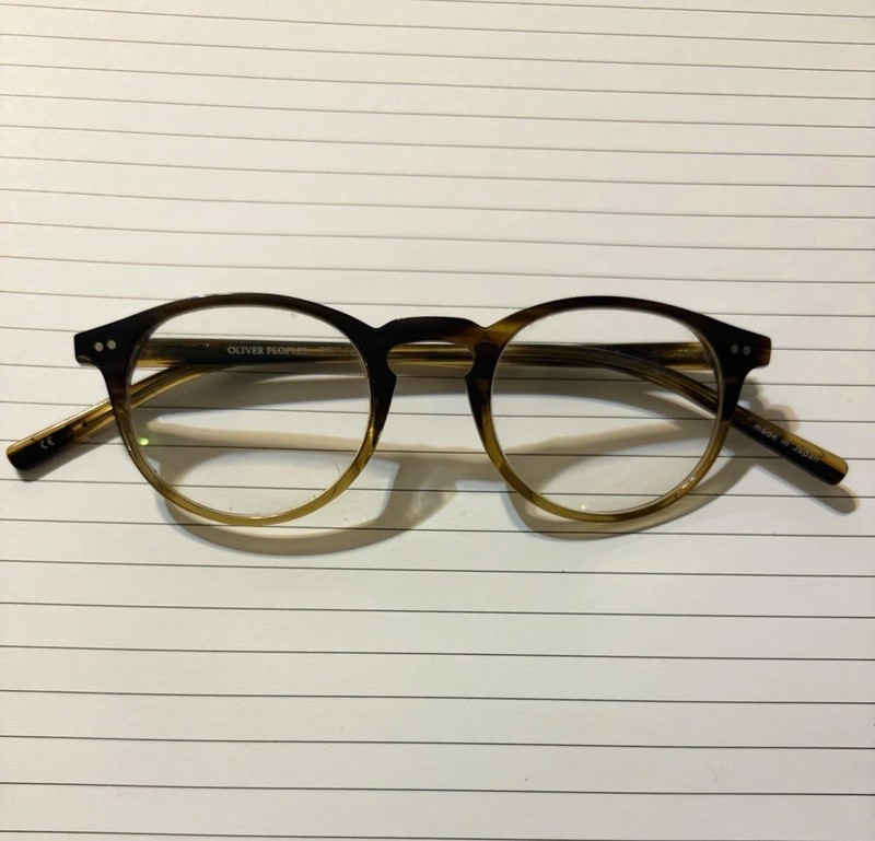 Rare Authentic Oliver Peoples RILEY DM 45mm Dark Mahogany Glasses Japan Round