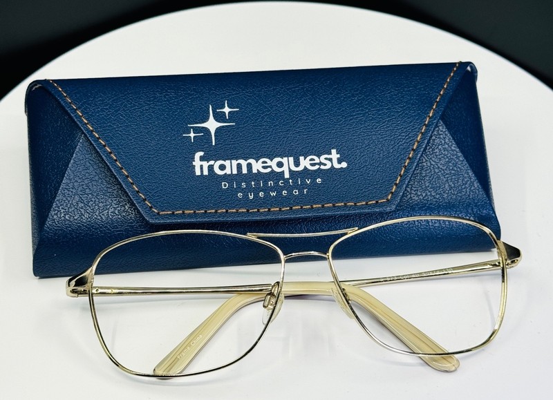 VTG UNBRANDED S 573 40 Unisex Gold Aviator Full Rim Eyeglasses FRAMES ONLY