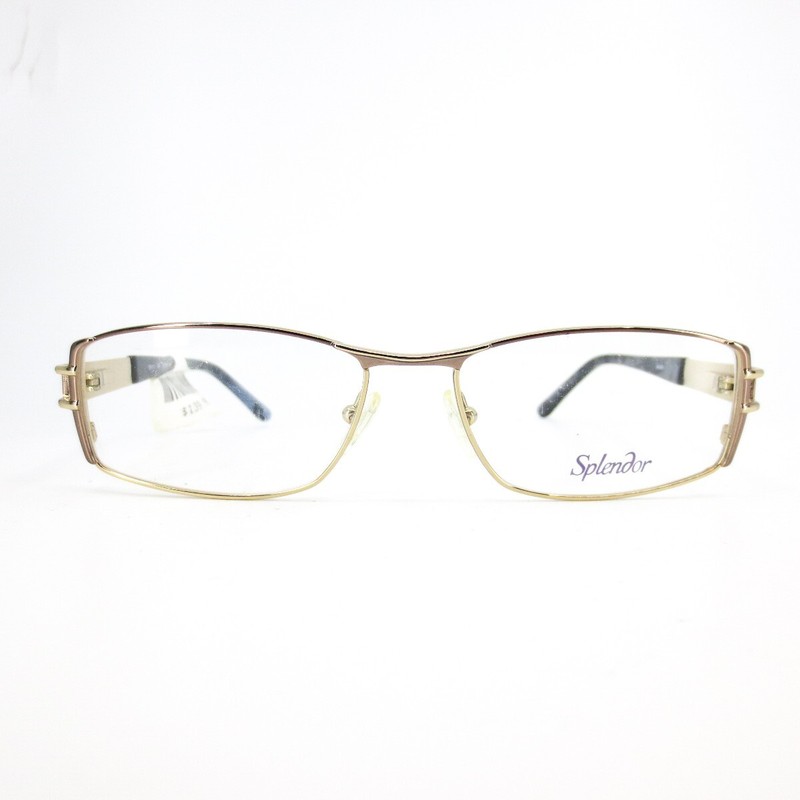 SPLENDOR SP 813 GR Gold Womens Rectangle Eyeglasses 53-16-135 gallery
