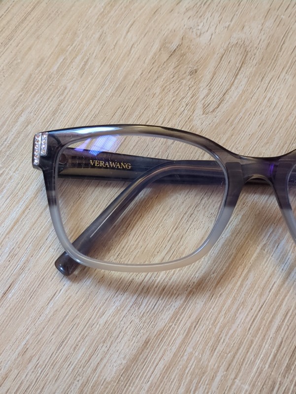 VERA WANG Deryn NV Eyeglasses Frames Only Black/Gray Ombre Gradient 51-16-130