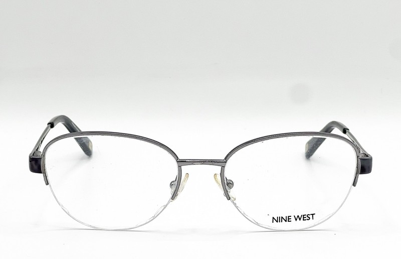 NEW NINE WEST NW1060 035 LIGHT GUNMETAL AUTHENTIC EYEGLASSES 52-17 gallery