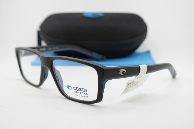 NEW COSTA DEL MAR 06A8014 80140157 OCR 400 BLACK AUTHENTIC EYEGLASSES 57-16