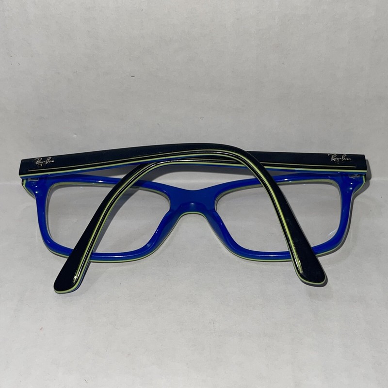 Ray-Ban RB 1536 3600 Black Blue Green Rectangle Eyeglasses Frames 48-16-130 6948 gallery