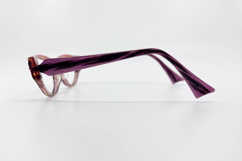 Jean Lafont Eyeglasses Eldorado 857 Striped Purple Frame France 52[]17 142 16849 gallery