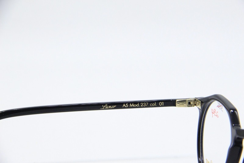 NEW LUNOR A5 MOD. 237 COL. 01 BLACK GOLD AUTHENTIC EYEGLASSES W/CASE 47-21 gallery