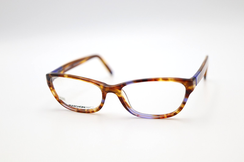 MARCHON NYC MONROE 214 Lt. Brown Violet Havana 53-16-135 Eyeglass Frames L630 gallery