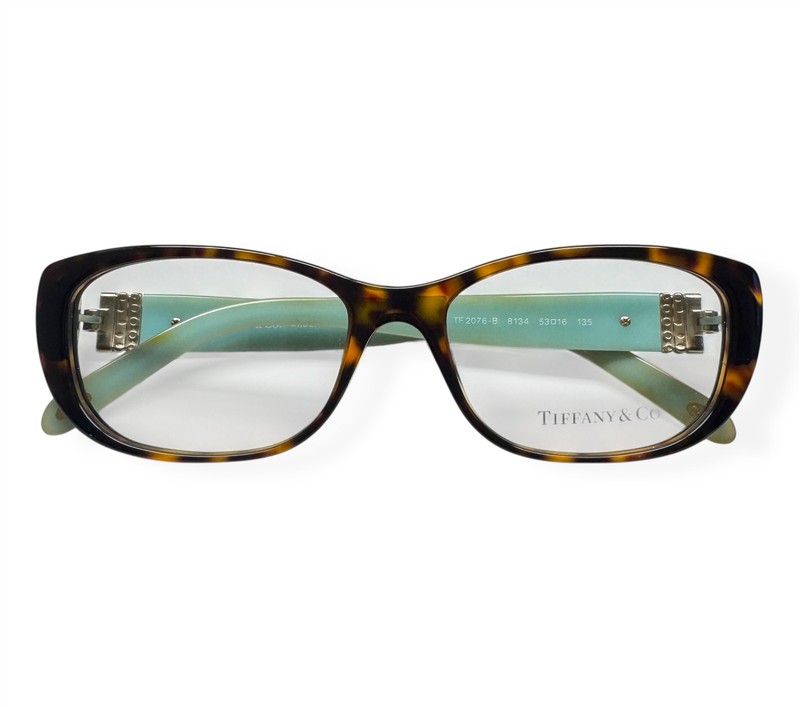 Tiffany Eyeglasses TF 2076B 8134 Glasses Brown Tortoise Pale Gold 53mm No Case gallery