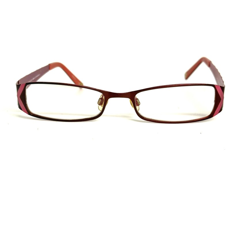 FYSH UK 3345 304 Eyeglasses Frames Burgundy Pink Chevron 51-18-135 Urban Eyewear